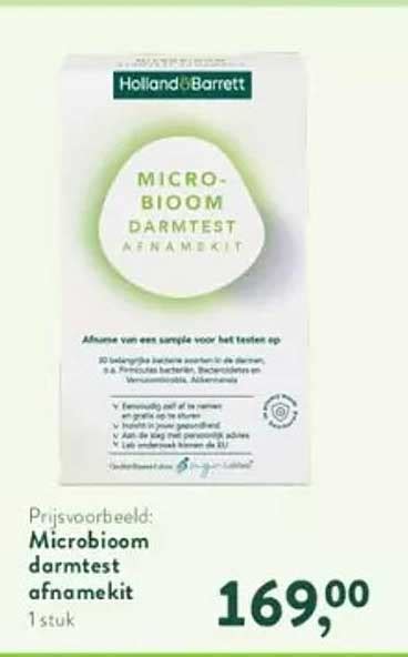 Holland And Barrett Microbioom Darmtest Afnamekit Aanbieding Bij Holland