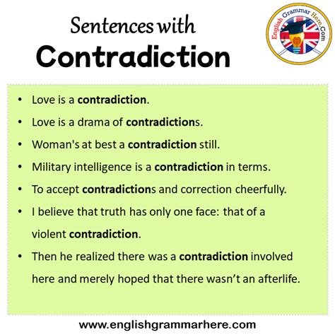 Sentences With Contradiction Contradiction In A Sentence In English