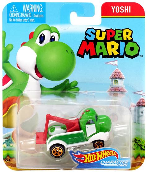 Hot Wheels Super Mario Character Cars Yoshi 164 Diecast Car Mattel Toys ...