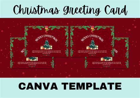 Christmas Greeting Card Canva Template Graphic By Arthouse · Creative