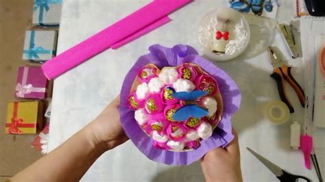 Букет из чупа-чупсов для девочки на 8 марта или день рождения своими ...