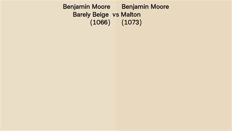 Benjamin Moore Barely Beige Vs Malton Side By Side Comparison