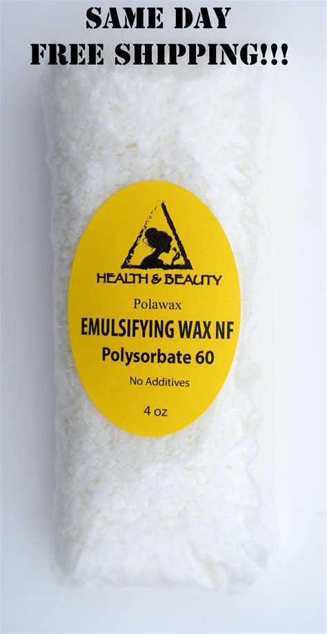 Emulsifying Wax Nf Polysorbate 60 Pure Polawax 4 Oz