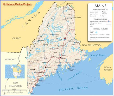 Reference Map Of Mainesite Has Awesome Reference Maps Of The Us And