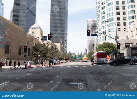 Street View at Los Angeles Downtown Center - CALIFORNIA, USA - MARCH 18 ...