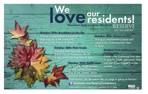 Resident Appreciation Week Flyer