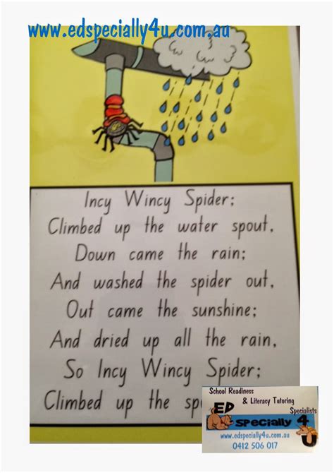 For the Love of Learning- ED Specially 4U: Incy Wincy Spider