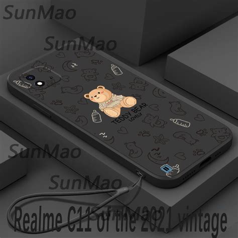เคส Realme C11 2021เคสโทรศัพท์หมีแฟชั่นเปลือกซิลิโคน TPU นิ่ม | Lazada ...