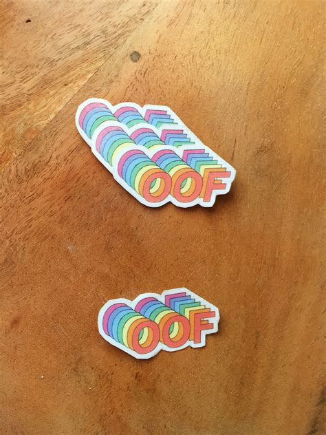 Rainbow OOF Sticker Etsy