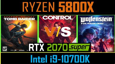 Ryzen 7 5800x Vs Intel I7 10700k Gaming Benchmarks With Rtx 2070 Super