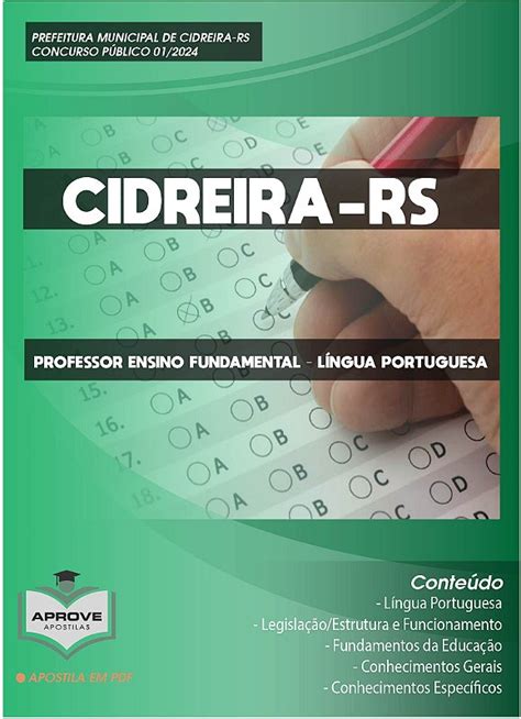 Apostila Cidreira Professor Ensino Fundamental L Ngua Portuguesa