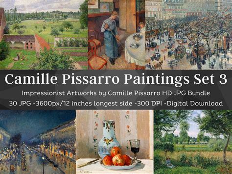 Camille Pissarro Paintings 30 HQ Printable Art Decor Set 3 - Etsy