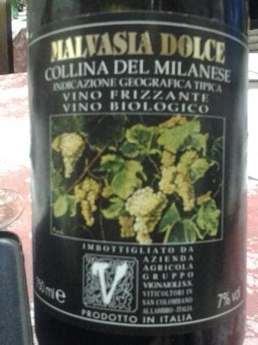 Gruppo Vino Frizzante Biologico Collina Del Milanese Dolce Malvasia