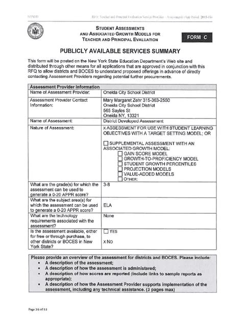 Fillable Online Oneida Csd Developed Course Specific Assessment