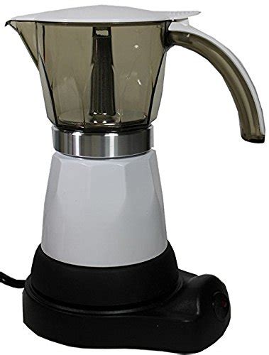 Electric Espresso Coffee Maker. 3 to 6 cups adjustable capacity. Silver ...