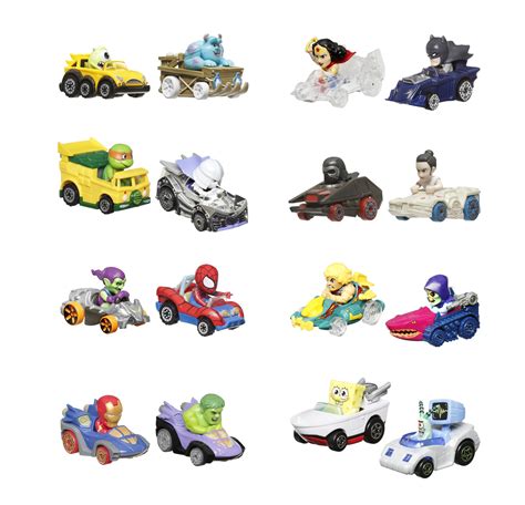 Hot Wheels RacerVerse Pacote Surpresa Dois Carrinhos De Duplas De Personagens Populares Em