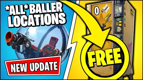 NEW Fortnite UPDATE FREE VENDING MACHINES ALL LOCATIONS OF