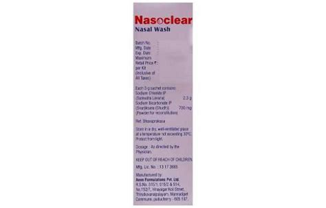 Nasoclear Nasal Wash Kit Uses Price Dosage Side Effects Substitute