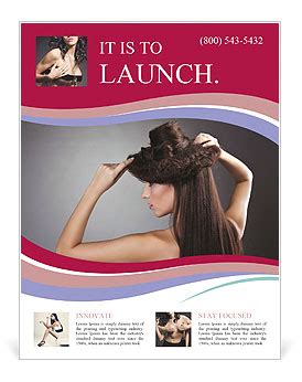 Nude Woman With Stylish Hat Posing Attractively Flyer Template Design ID 0000040242