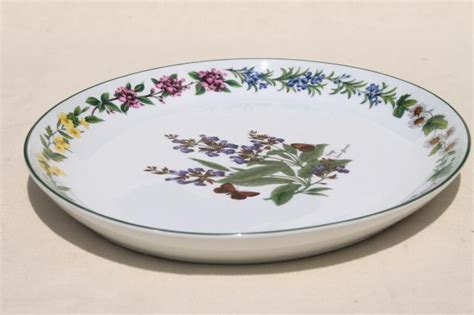 Royal Worcester Herbs English China Platter Sage Illustration