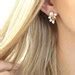 Mint Nude Earrings Mint Ivory Bridal Earrings Bridal Cluster Earrings Mint Ivory Crystal