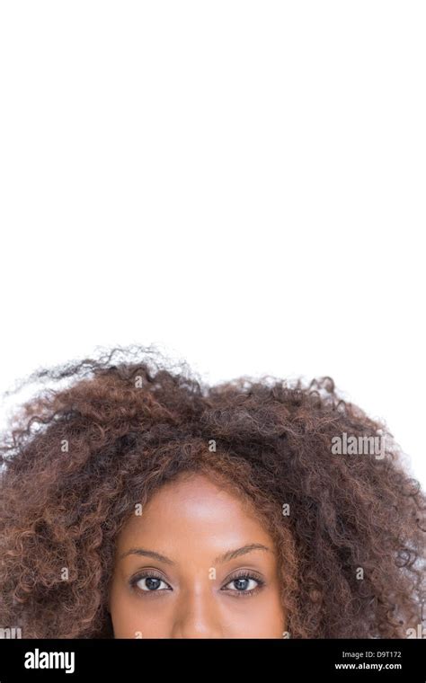 Brunette Woman Looking At Camera With Large Copy Space Stock Photo Alamy