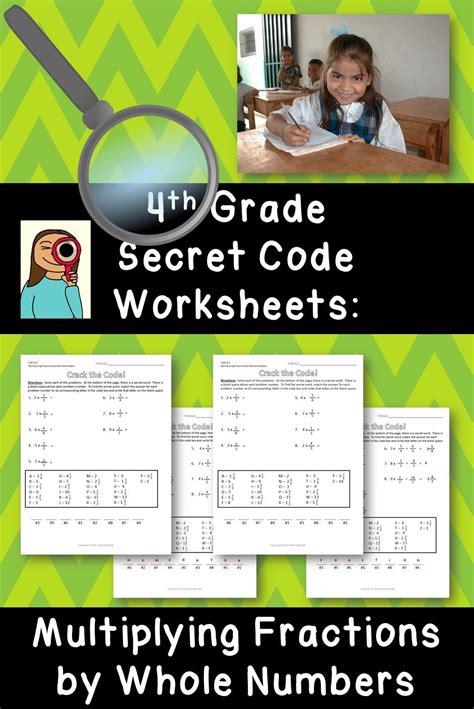 Multiplying Fractions By Whole Numbers 4th Grade Secret Code Common