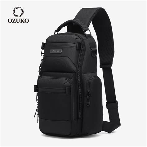 OZUKO Fashion Sling Bolsa Multi Bolsos Grande Capacidade Multifuncional