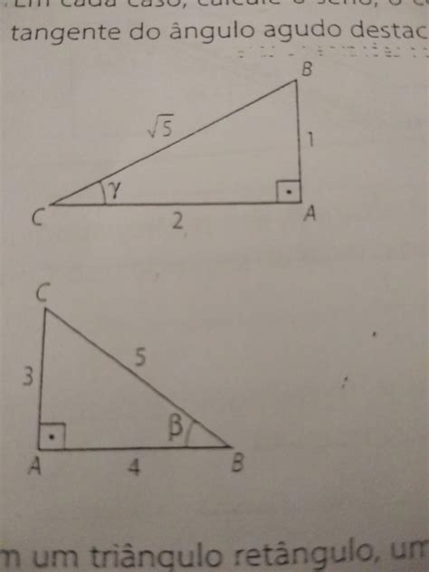 Em cada caso calcule o seno o cosseno e a tangente do ân