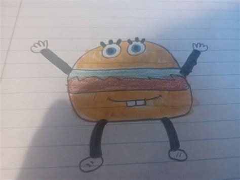 Krabby Patty Drawing By Kevinblake031805 On Deviantart