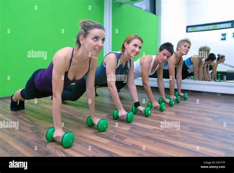 fitness training with dumbbell Stock Photo - Alamy