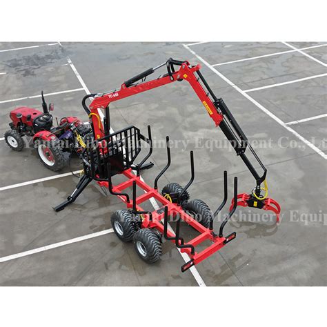 Heavy Duty Forestry Forwarding Farm Trailer Hydraulic Log Crane Grapple