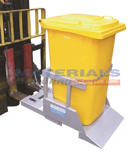 Forklift Mounted Wheelie Bin Tippers Materials Handling