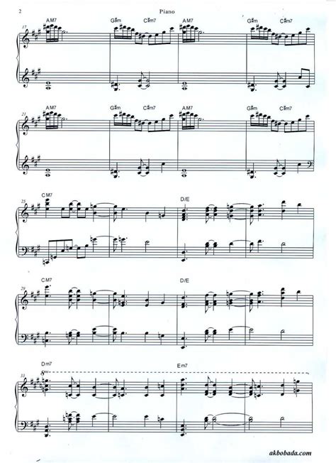 Partitura Para Piano Piano Yiruma Las Notas De Nana