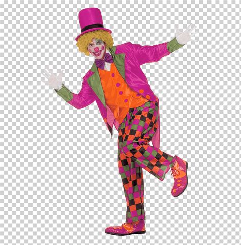 Traje Fiesta Payaso Pajarita Adulto Payaso Púrpura Sombrero Disfraz De Halloween Png Klipartz