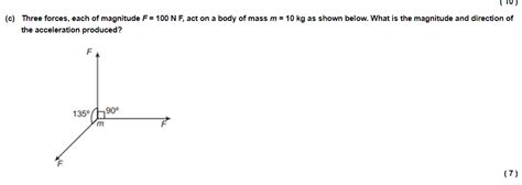 Solved C Three Forces Each Of Magnitude F 100 Chegg