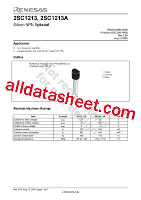 2SC1213 データシート PDF Renesas Technology Corp