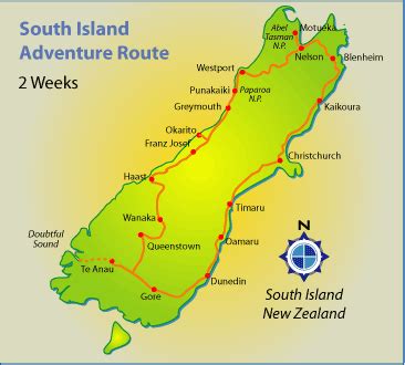 Map of South Island Regional | Political Map of New Zealand