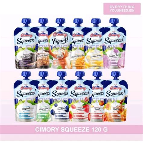 Jual Promo Cimory Squeeze Yogurt Bisa Mix Strawbery Blueberry Originalpeach Honey Aloevera 120ml