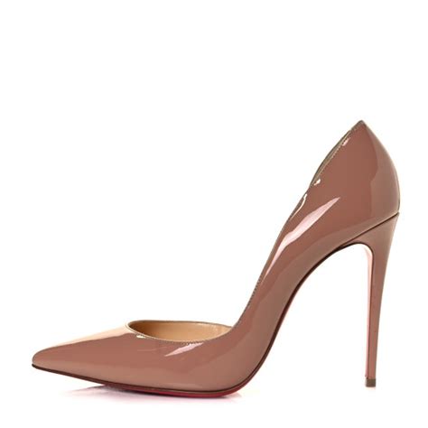 CHRISTIAN LOUBOUTIN Patent Iriza Pumps Nude FASHIONPHILE