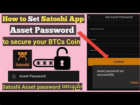 How To Set Asset Password In Satoshi CORE Mining Asset Password 2024