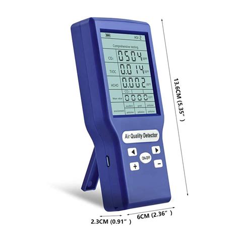 detector de dióxido de carbono comprobador de calidad de aire