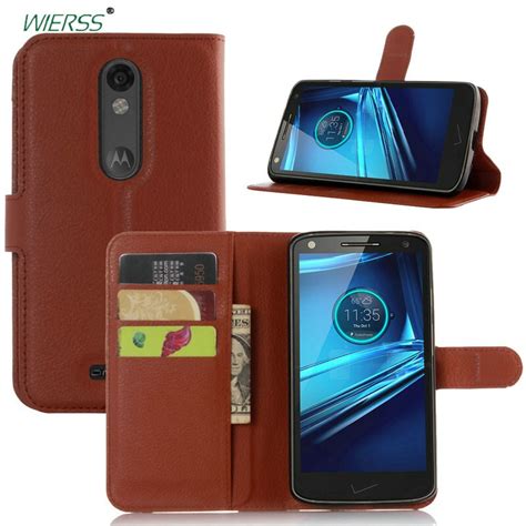 Funda De Cuero Con Tapa Para Motorola Moto X Force XT1581 XT1580