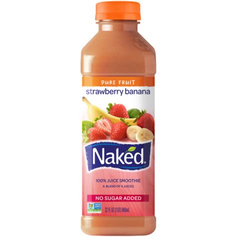 Naked Strawberry Banana Juice Smoothie 32 Fl Oz Food 4 Less