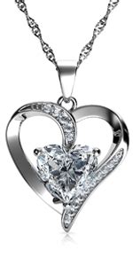 DEPHINI Collana A Forma Di Cuore In Argento Sterling 925