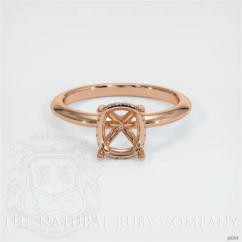 18K Rose Gold Pave Ring Setting #JS1163R18 | The Natural Ruby Company