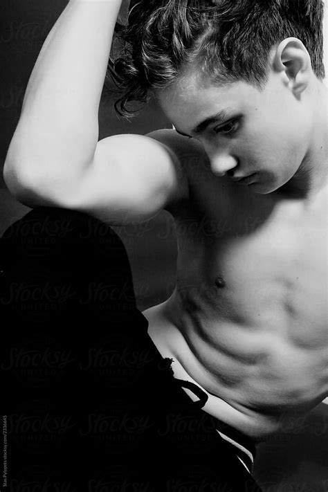 Black And White Portrait Of A Naked Guy By Stocksy Contributor Stas