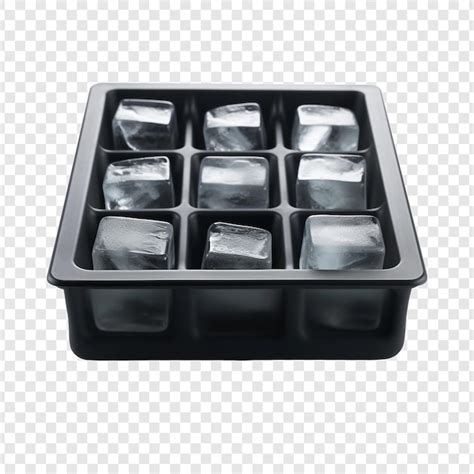 Premium Psd A Rear View Of An Isolated Black Silicone Ice Cube Tray