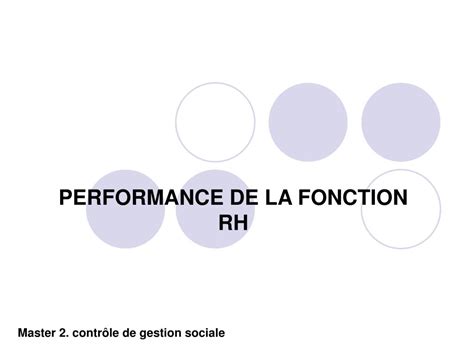 Ppt Performance De La Fonction Rh Powerpoint Presentation Free