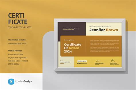 Certificate PSD Design Templates Vol 53